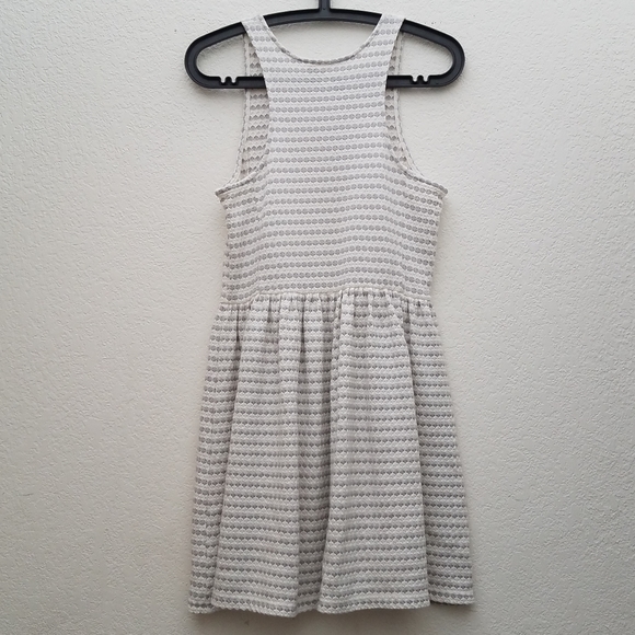 Grey & White Fit & Flare Skater Dress - Picture 5 of 5